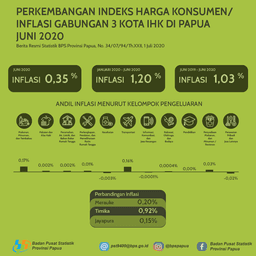 Perkembangan Indeks Harga Konsumen/Inflasi Gabungan 3 Kota IHK Di Papua Juni 2020