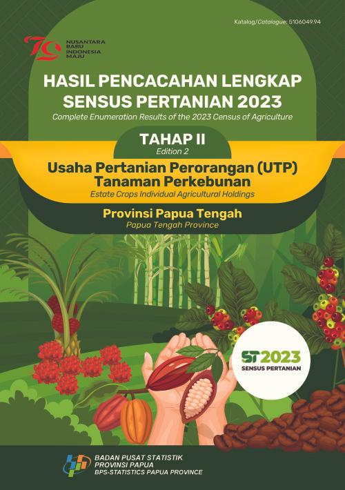 COMPLETE ENUMERATION RESULTS OF THE 2023 CENSUS OF AGRICULTURE EDITION 2 ESTATE CROPS INDIVIDUAL AGRICULTURAL HOLDINGS PAPUA TENGAH PROVINCE