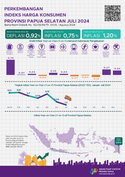Perkembangan Indeks Harga Konsumen Provinsi Papua Selatan Juli 2024