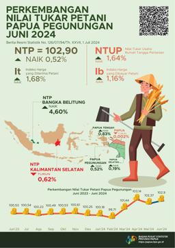 Perkembangan Nilai Tukar Petani Provinsi Papua Pegunungan Juni 2024