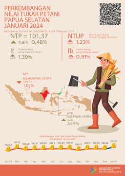 Perkembangan Nilai Tukar Petani Provinsi Papua Selatan Januari 2024