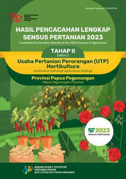 COMPLETE ENUMERATION RESULTS OF THE 2023 CENSUS OF AGRICULTURE EDITION 2 HORTICULTURE INDIVIDUAL AGRICULTURAL HOLDINGS PAPUA PEGUNUNGAN PROVINCE