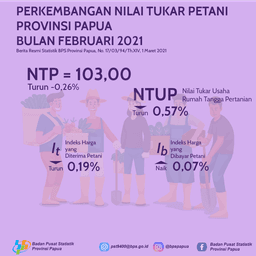 Nilai Tukar Petani Provinsi Papua Februari 2021