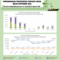 Perkembangan Transportasi Provinsi Papua Bulan September 2020