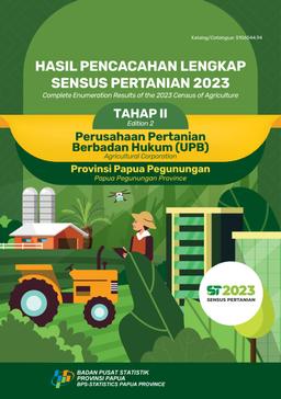 Hasil Pencacahan Lengkap Sensus Pertanian 2023 Tahap II Perusahaan Pertanian Berbadan Hukum (UPB) Provinsi Papua Pegunungan