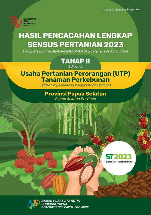 COMPLETE ENUMERATION RESULTS OF THE 2023 CENSUS OF AGRICULTURE EDITION 2 ESTATE CROPS INDIVIDUAL AGRICULTURAL HOLDINGS PAPUA SELATAN PROVINCE