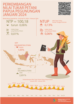 Perkembangan Nilai Tukar Petani Provinsi Papua Pegunungan Januari 2024