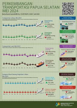 Perkembangan Transportasi Papua Selatan Mei 2024
