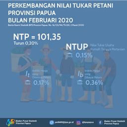 Nilai Tukar Petani Provinsi Papua Februari 2020