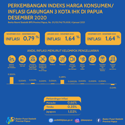 Perkembangan Indeks Harga Konsumen/ Inflasi Gabungan 3 Kota IHK Di Papua Desember 2020