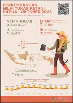 Perkembangan Nilai Tukar Petani Provinsi Papua Oktober 2023