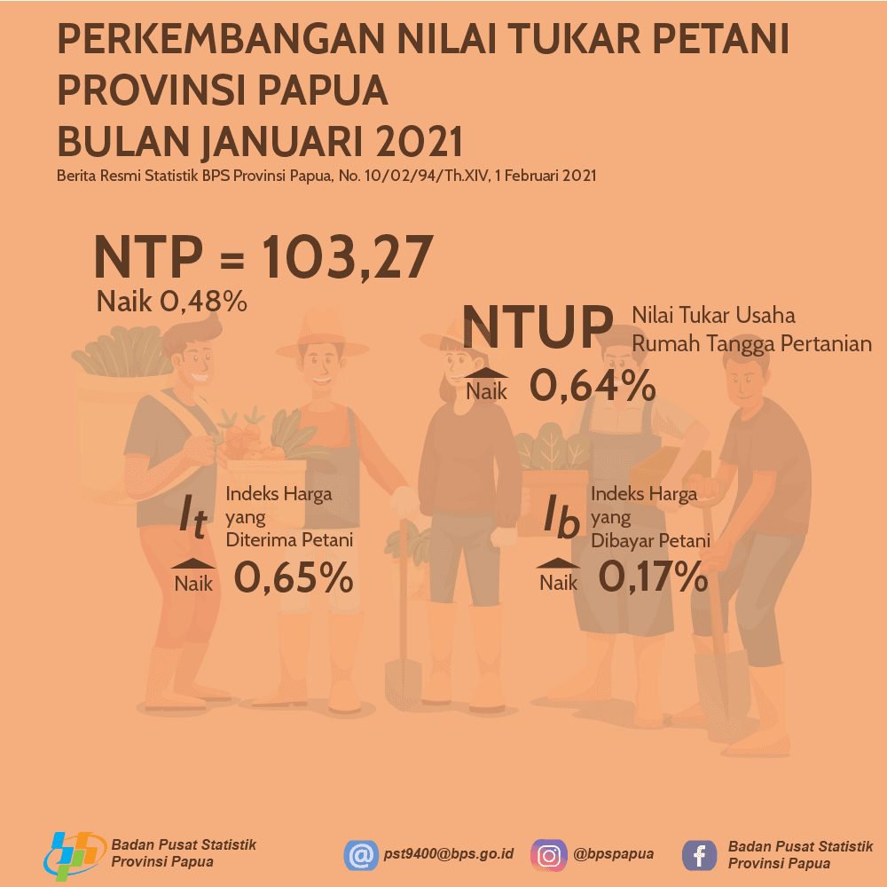 Nilai Tukar Petani Provinsi Papua Januari 2021