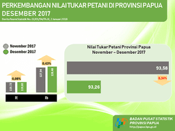 Perkembangan Nilai Tukar Petani Provinsi Papua, Desember 2017