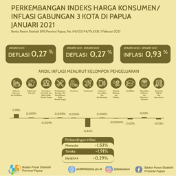 Perkembangan Indeks Harga Konsumen/ Inflasi Gabungan 3 Kota IHK Di Papua Januari 2021