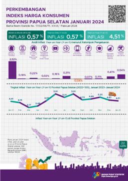 Perkembangan  Indeks Harga Konsumen Provinsi Papua Selatan Januari 2024