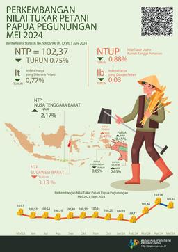 Perkembangan Nilai Tukar Petani Provinsi Papua Pegunungan Mei 2024