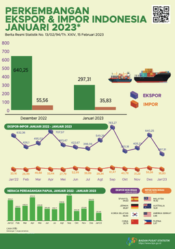 Perkembangan Ekspor Dan Impor Provinsi Papua, Januari 2023